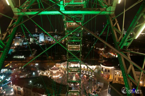 Auf dem Riesenrad.