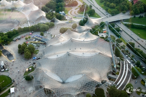 Olympiapark von oben.