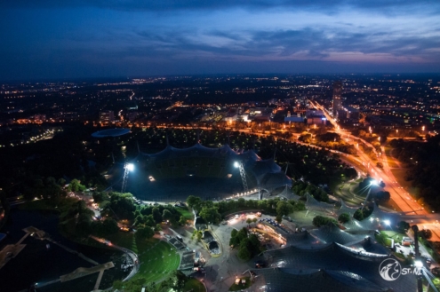 Nachts über München.