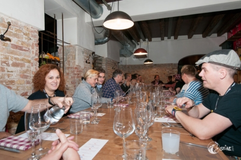 Abendessen mit Freunden.