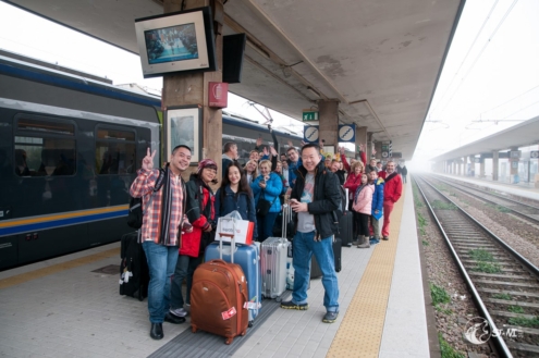 Unsere Reisegruppe von Treviso nach Venedig.
