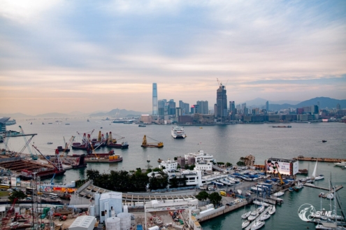 Sonnenuntergang in Hongkong.