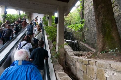 Aufwärts ins Museum.